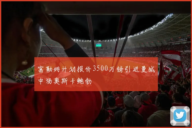 富勒姆计划报价3500万镑引进曼城中场奥斯卡鲍勃